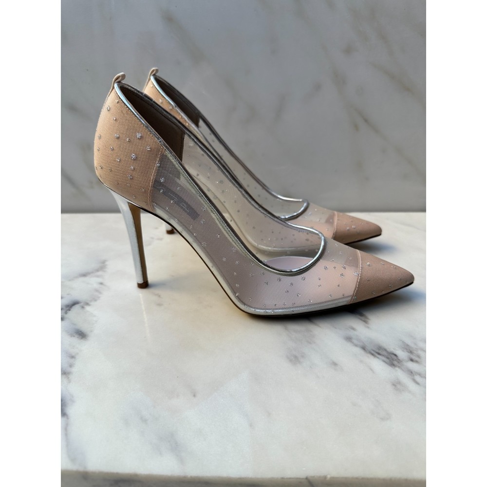 $398 SJP by Sarah Jessica Parker Glass 70 Pointed Toe Dress Pump 38.5 B EU 8 US
